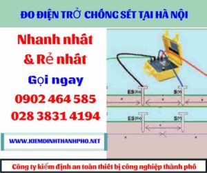 Hình ảnh đo điện trở chống sét tại hà nội