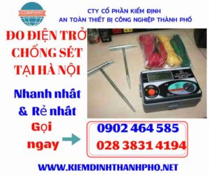 Hình ảnh đo điện trở chống sét tại hà nội