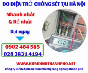 Hình ảnh đo điện trở chống sét tại hà nội