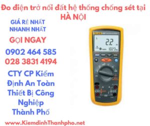 hình ảnh đo điện trở nối đất hệ thống chống sét tại hà nội