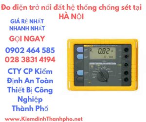 hình ảnh đo điện trở nối đất hệ thống chống sét tại hà nội