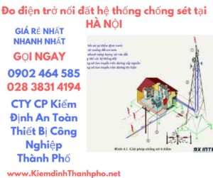 hình ảnh đo điện trở nối đất hệ thống chống sét tại hà nội