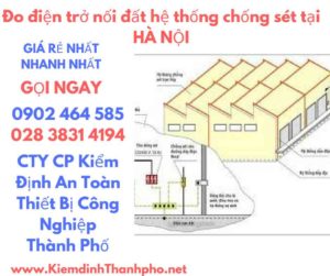 hình ảnh đo điện trở nối đất hệ thống chống sét tại hà nội