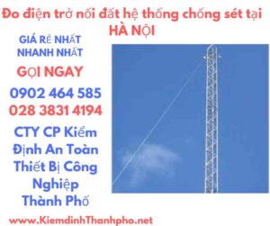 hình ảnh đo điện trở nối đất hệ thống chống sét tại hà nội