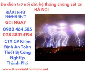 hình ảnh đo điện trở nối đất hệ thống chống sét tại hà nội