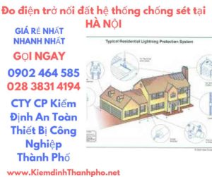 hình ảnh đo điện trở nối đất hệ thống chống sét tại hà nội