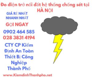 hình ảnh đo điện trở nối đất hệ thống chống sét tại hà nội