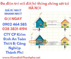 hình ảnh đo điện trở nối đất hệ thống chống sét tại hà nội