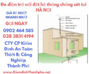 hình ảnh đo điện trở nối đất hệ thống chống sét tại hà nội