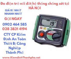 hình ảnh đo điện trở nối đất hệ thống chống sét tại hà nội