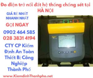 hình ảnh đo điện trở nối đất hệ thống chống sét tại hà nội