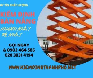 Hình ảnh kiểm định Bàn nâng