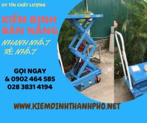 Hình ảnh kiểm định Bàn nâng