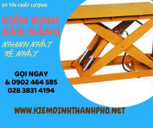 Hình ảnh kiểm định Bàn nâng