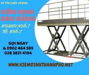 Hình ảnh kiểm định Bàn nâng