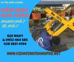 Hình ảnh kiểm định Bàn nâng