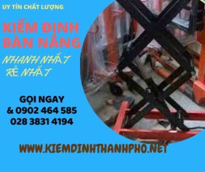 Hình ảnh kiểm định Bàn nâng