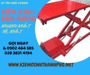 Hình ảnh kiểm định Bàn nâng