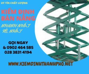 Hình ảnh kiểm định Bàn nâng