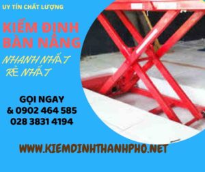 Hình ảnh kiểm định Bàn nâng