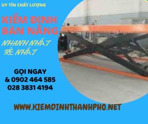 Hình ảnh kiểm định Bàn nâng