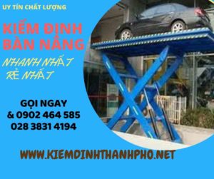 Hình ảnh kiểm định Bàn nâng