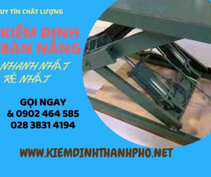 Hình ảnh kiểm định Bàn nâng