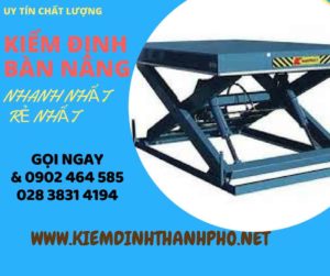 Hình ảnh kiểm định Bàn nâng