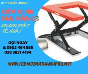 Hình ảnh kiểm định Bàn nâng