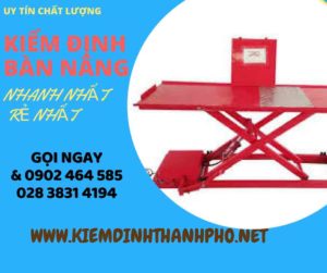 Hình ảnh kiểm định Bàn nâng