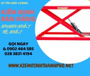 Hình ảnh kiểm định Bàn nâng