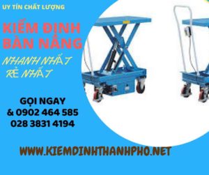 Hình ảnh kiểm định Bàn nâng