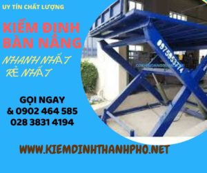 Hình ảnh kiểm định Bàn nâng