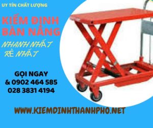 Hình ảnh kiểm định Bàn nâng