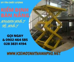 Hình ảnh kiểm định Bàn nâng