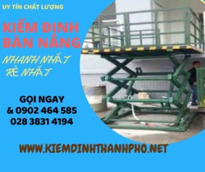 Hình ảnh kiểm định Bàn nâng