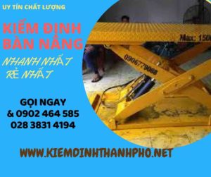 Hình ảnh kiểm định Bàn nâng