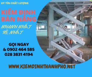 Hình ảnh kiểm định Bàn nâng