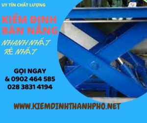 Hình ảnh kiểm định Bàn nâng