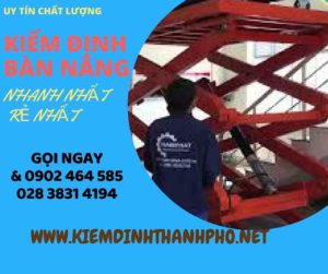 Hình ảnh kiểm định Bàn nâng