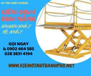 Hình ảnh kiểm định Bàn nâng