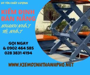 Hình ảnh kiểm định Bàn nâng