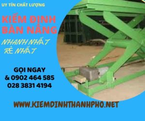 Hình ảnh kiểm định Bàn nâng