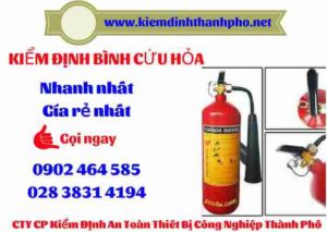 Hình ảnh kiểm định BÌnh cứu hoả