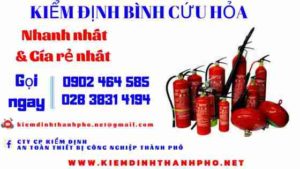 Hình ảnh kiểm định BÌnh cứu hoả