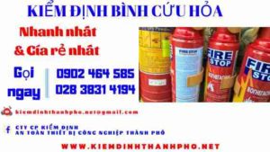 Hình ảnh kiểm định BÌnh cứu hoả