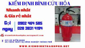 Hình ảnh kiểm định BÌnh cứu hoả