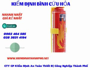 Hình ảnh kiểm định BÌnh cứu hoả