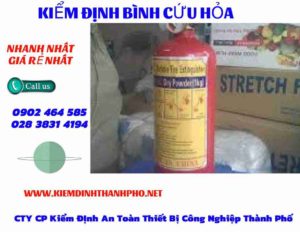 Hình ảnh kiểm định BÌnh cứu hoả