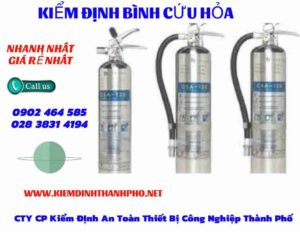 Hình ảnh kiểm định BÌnh cứu hoả